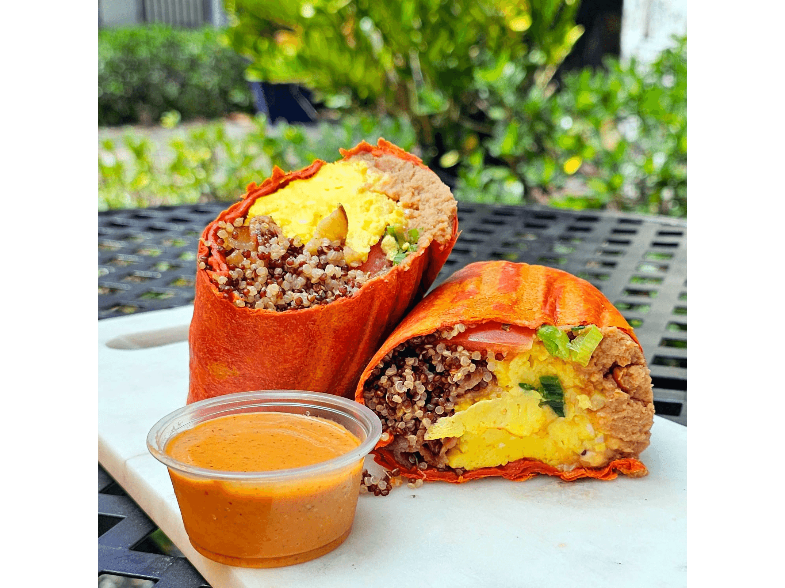 Banana Berry breakfast burrito